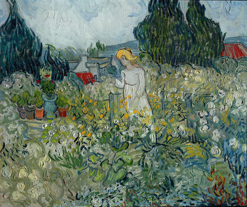 A001380《花园里的玛格丽特·加歇》荷兰画家文森特·梵高高清作品 油画-第1张