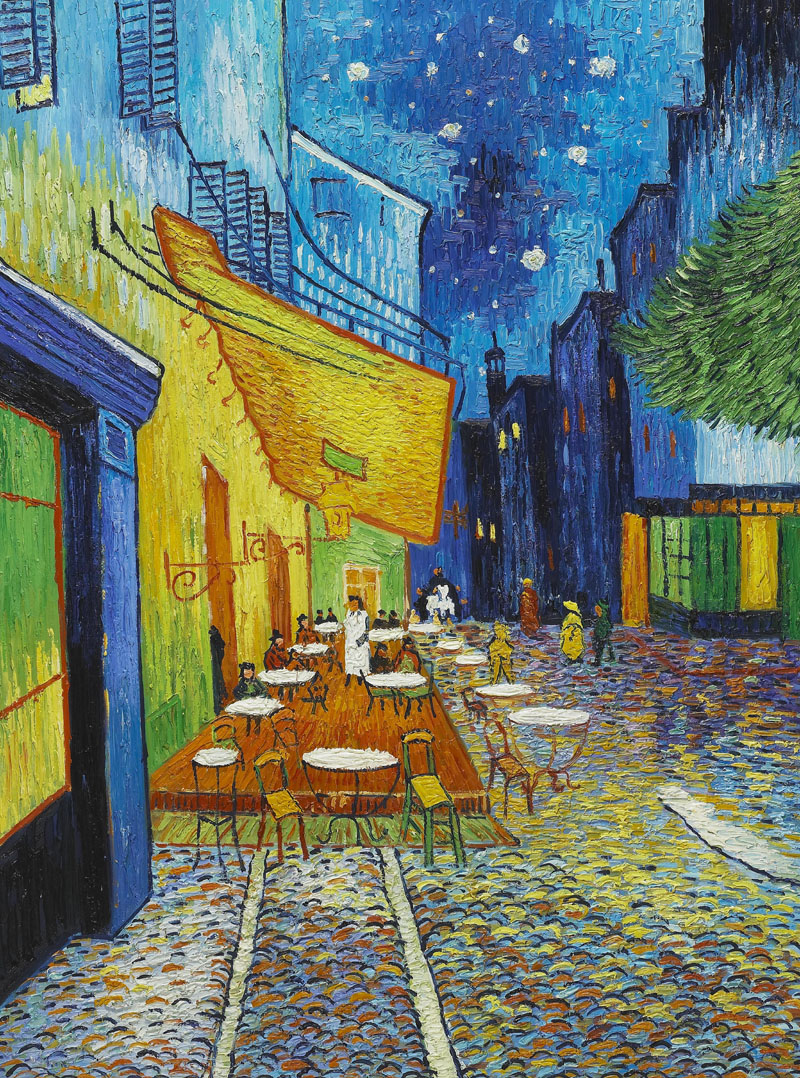 A001411《露台咖啡厅》荷兰画家文森特·梵高高清作品 油画-第1张