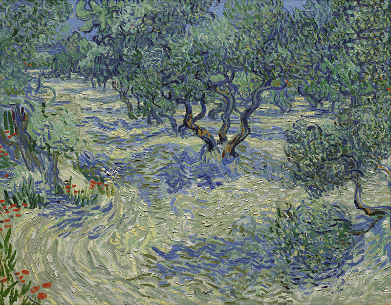 A001416《绿色的小树林》荷兰画家文森特·梵高高清作品 油画-第1张