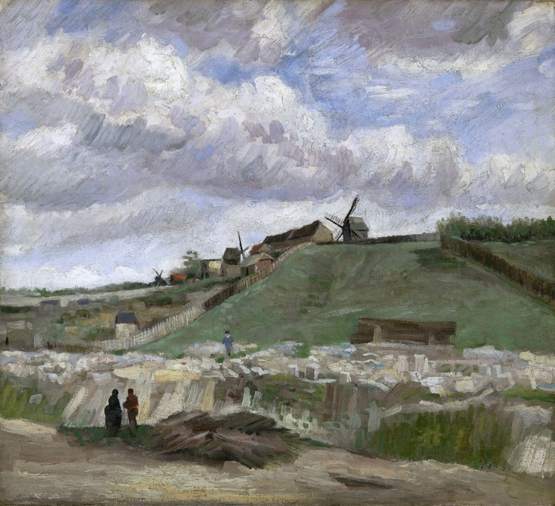 A001436《蒙马特山前的采石场》荷兰画家文森特·梵高高清作品 油画-第1张