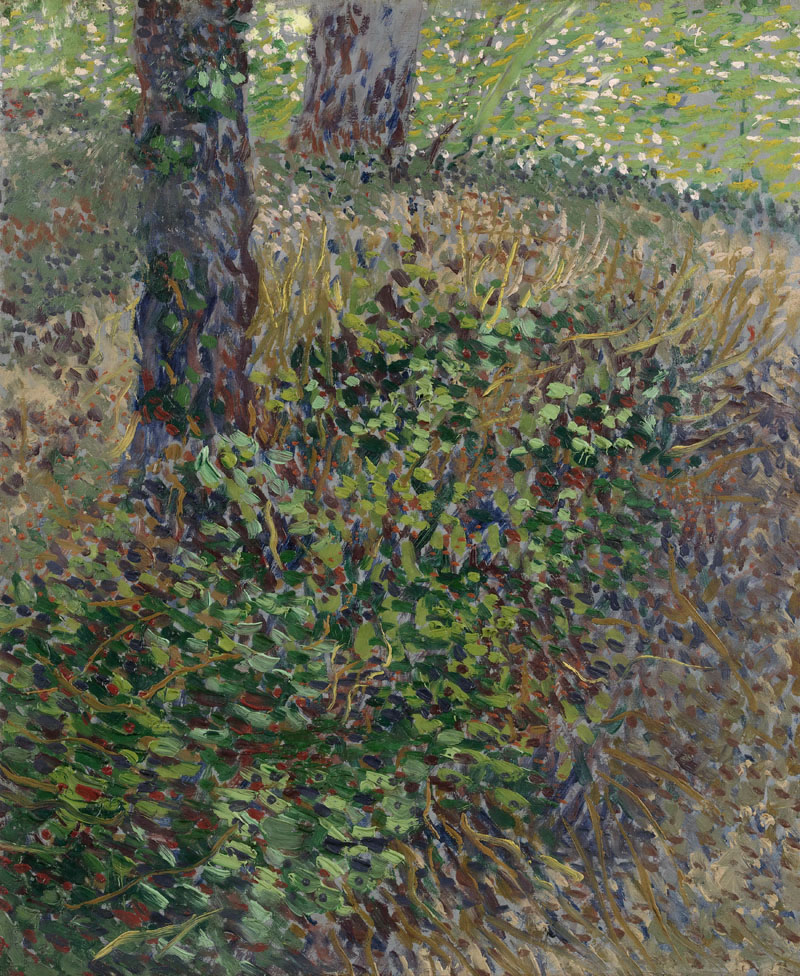 A001482《树下灌木》荷兰画家文森特·梵高高清作品 油画-第1张