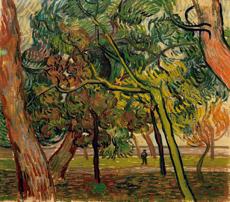 A001486《松树下的学习》荷兰画家文森特·梵高高清作品 油画-第1张
