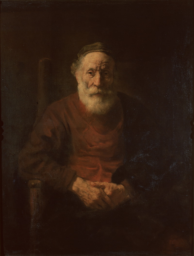 A005002《一个老人的肖像》荷兰画家伦勃朗高清作品 油画-第1张