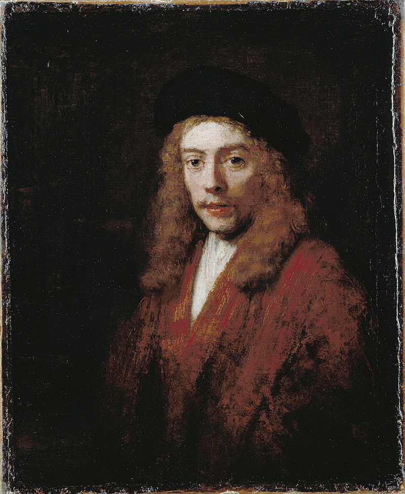 A005037《一个青年的肖像》荷兰画家伦勃朗高清作品 油画-第1张
