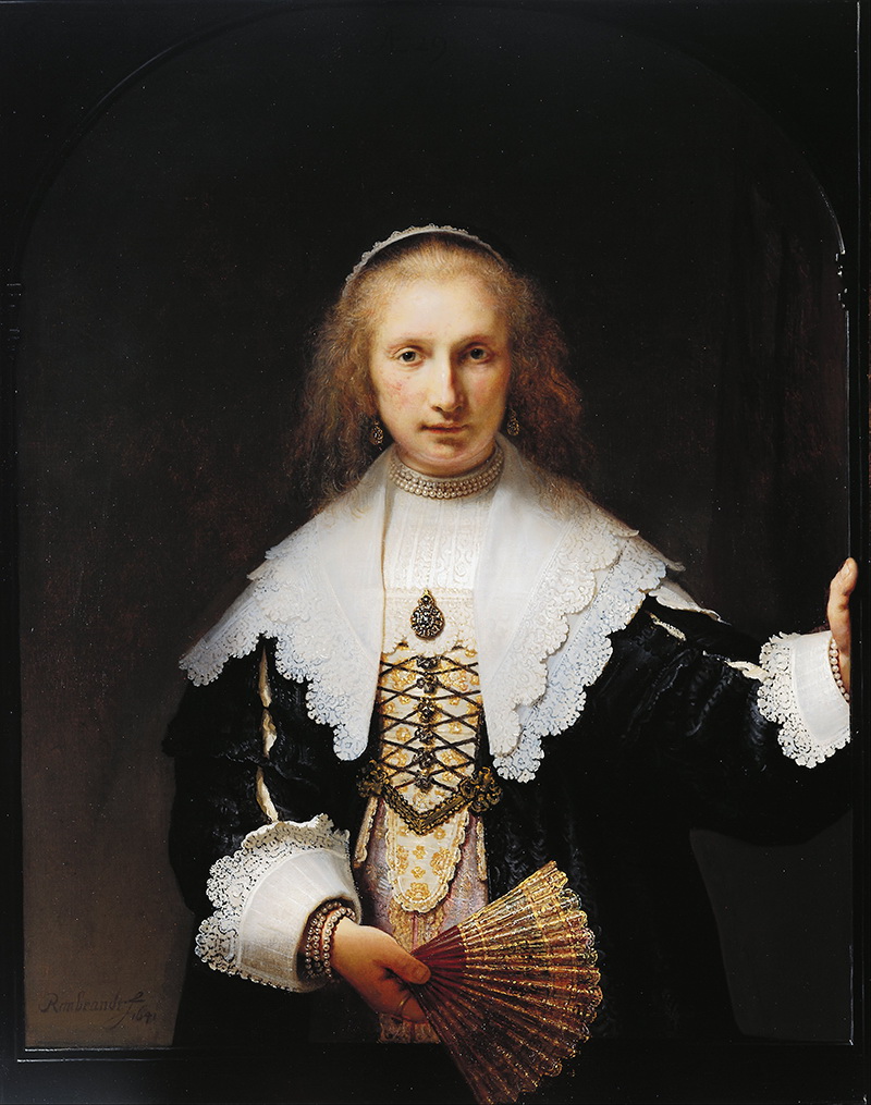 A005040《阿加莎·巴斯的肖像》荷兰画家伦勃朗高清作品 油画-第1张
