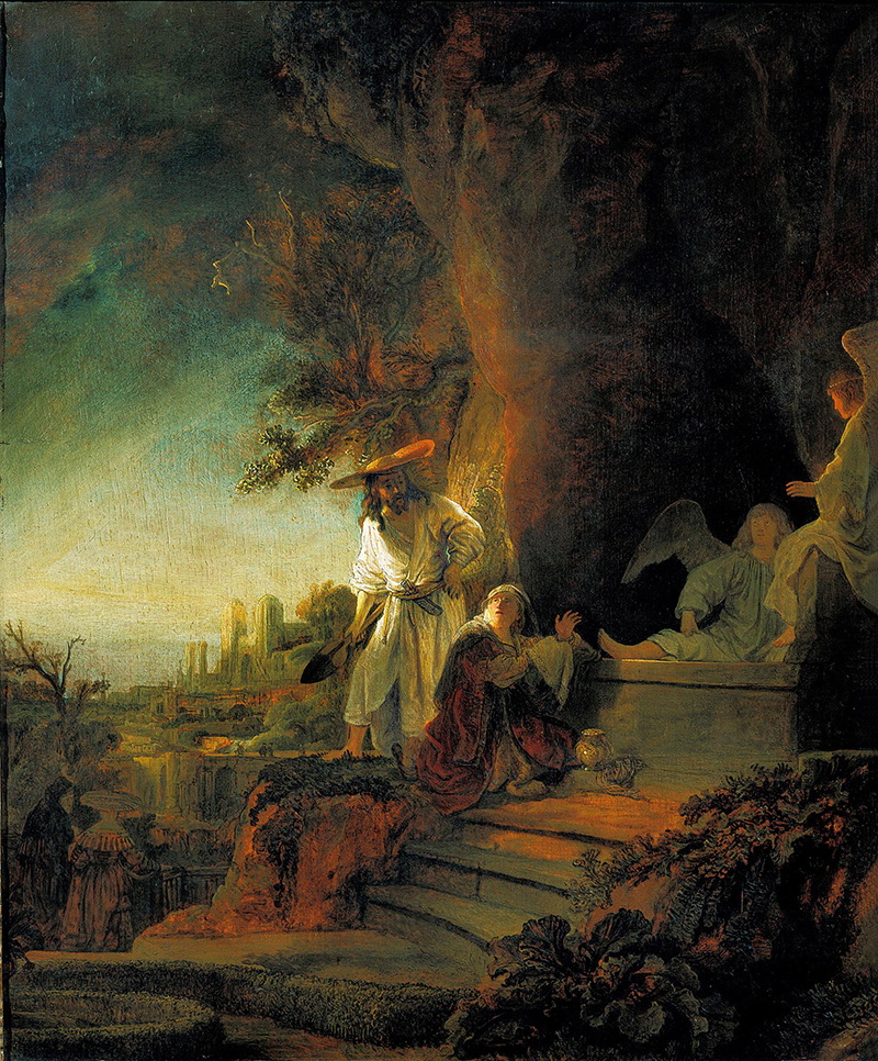 A005161《复活的基督》荷兰画家伦勃朗高清作品 油画-第1张