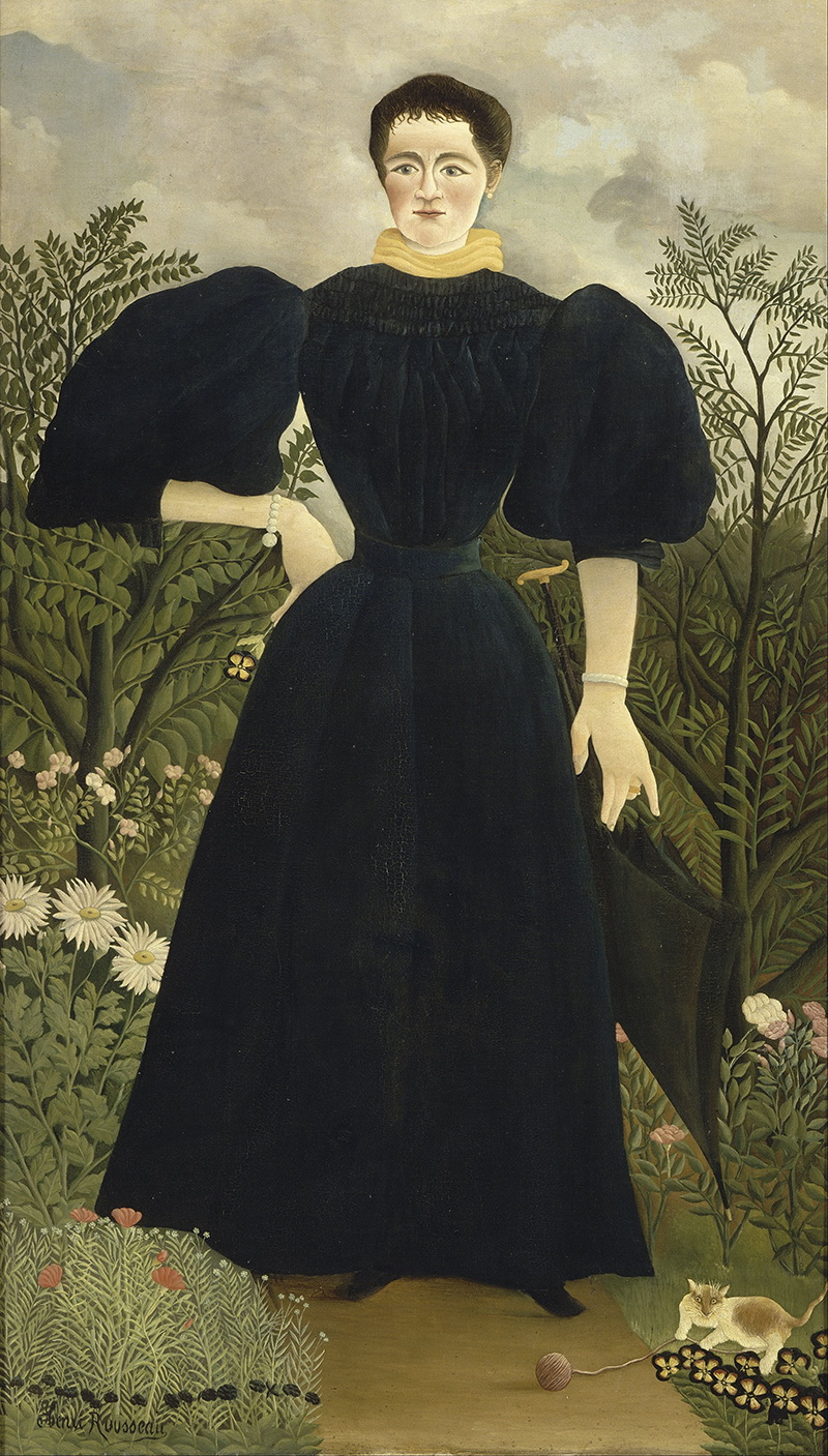 A020010《女人的肖像》法国画家亨利·卢梭高清作品 油画-第1张
