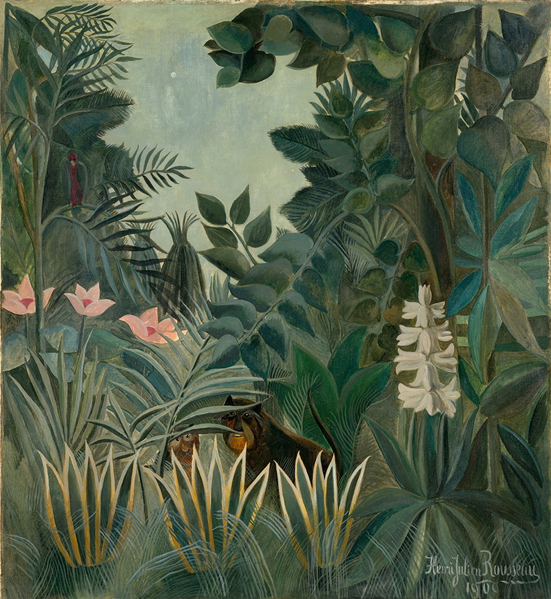A020027《赤道丛林》法国画家亨利·卢梭高清作品 油画-第1张