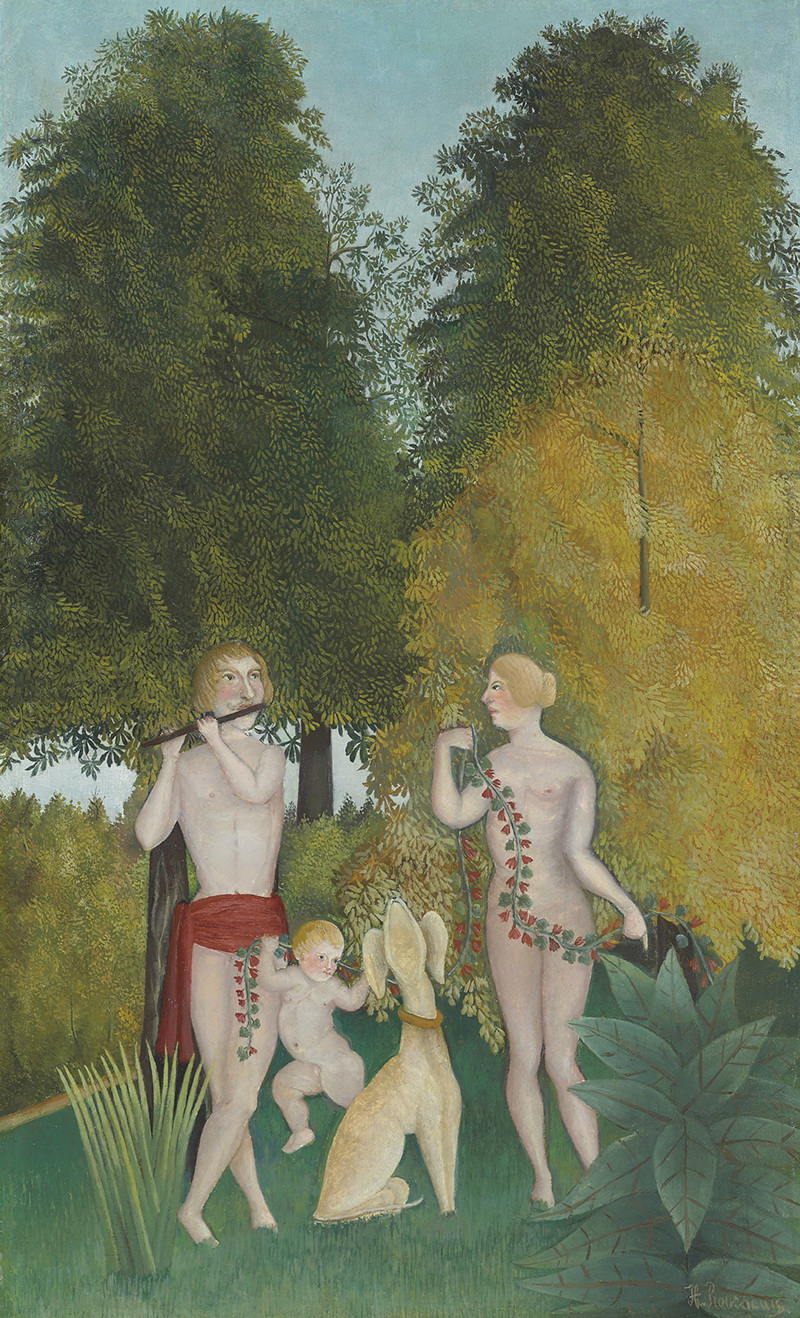 A020030《快乐四重奏》法国画家亨利·卢梭高清作品 油画-第1张