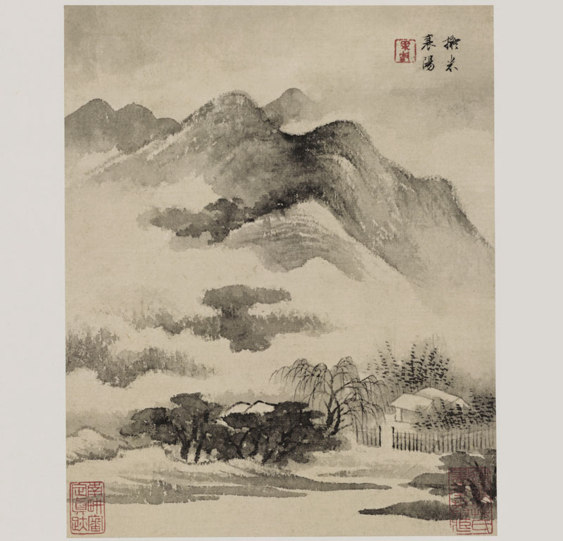 B2004010《山水十开册页二》清代画家查士标高清作品 清代-第1张