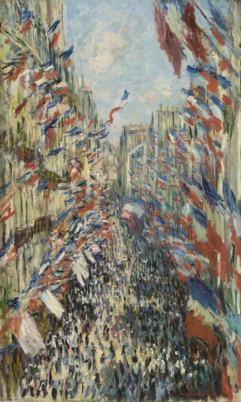 A002014《蒙托尔热街》法国画家克劳德·莫奈高清作品 油画-第1张