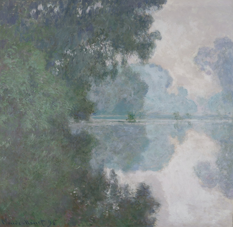 A002037《吉凡尼附近塞纳河的支流》法国画家克劳德·莫奈高清作品 油画-第1张