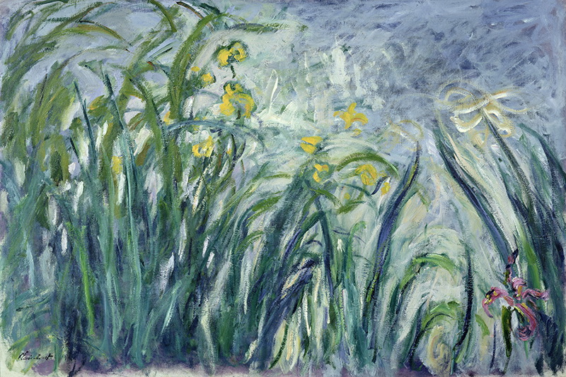 A002067《黄色鸢尾花》法国画家克劳德·莫奈高清作品 油画-第1张