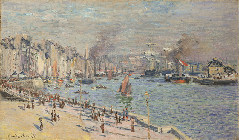A002071《可以看到勒阿夫勒的旧外港》法国画家克劳德·莫奈高清作品 油画-第1张