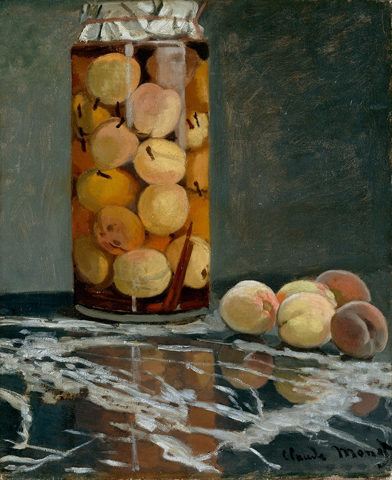 A002100《一罐桃子》法国画家克劳德·莫奈高清作品 油画-第1张
