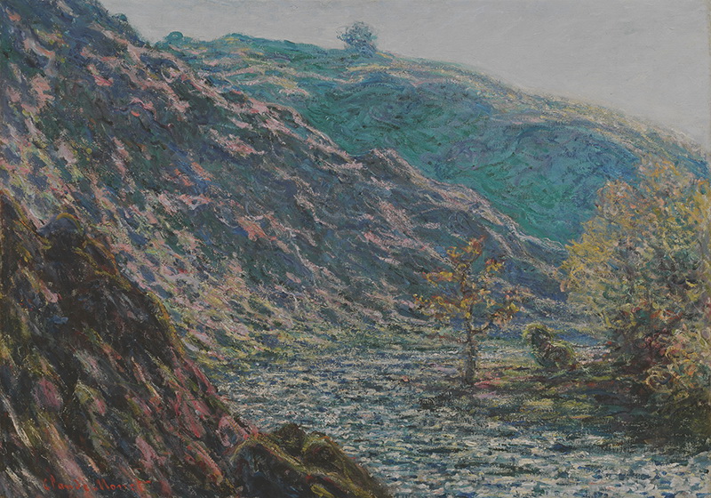 A002114《娇小的克鲁兹峡谷》法国画家克劳德·莫奈高清作品 油画-第1张
