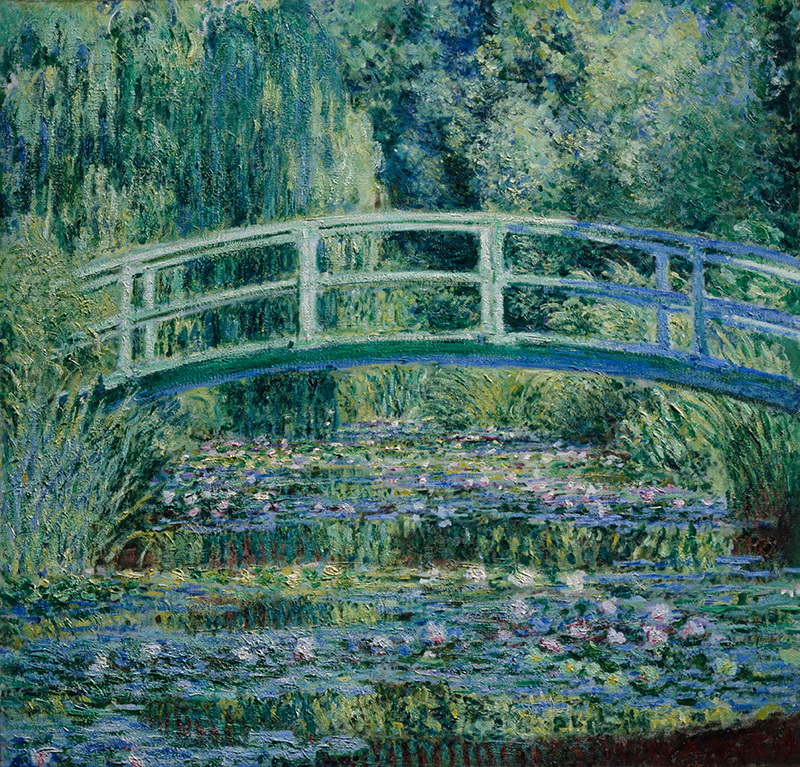 A002117《桥下一池睡莲》法国画家克劳德·莫奈高清作品 油画-第1张