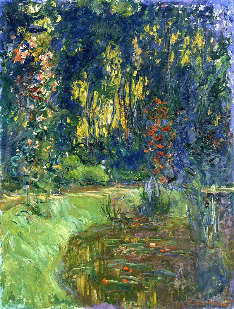 A002206《吉维尼的荷花池》法国画家克劳德·莫奈高清作品 油画-第1张