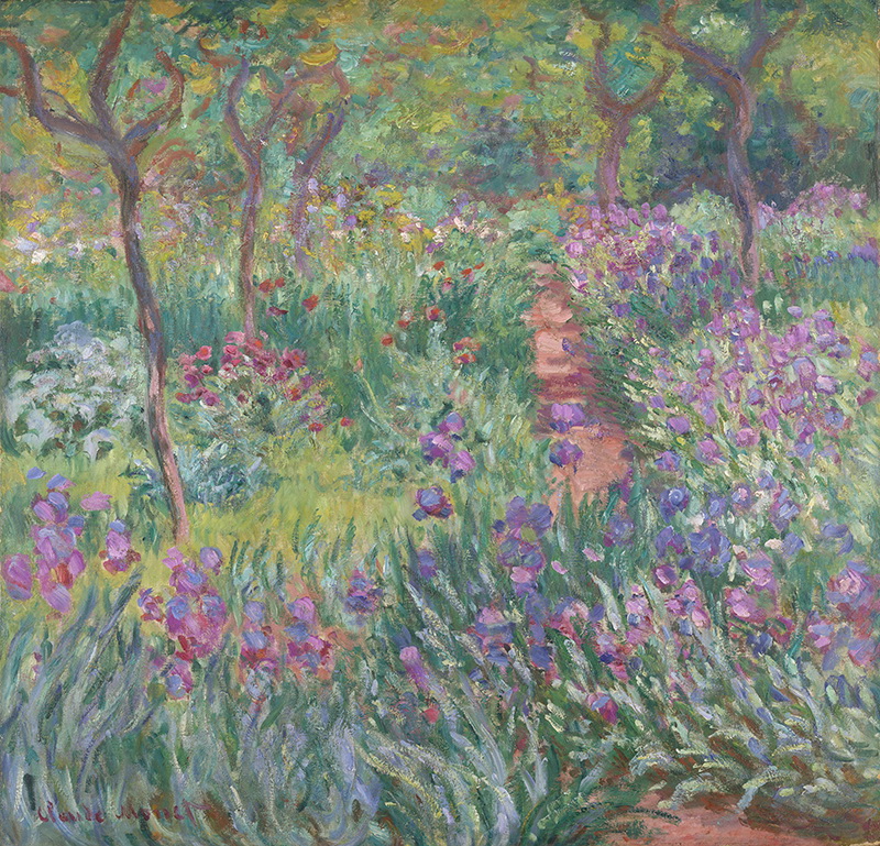 A002212《吉维尼鸢尾花园》法国画家克劳德·莫奈高清作品 油画-第1张