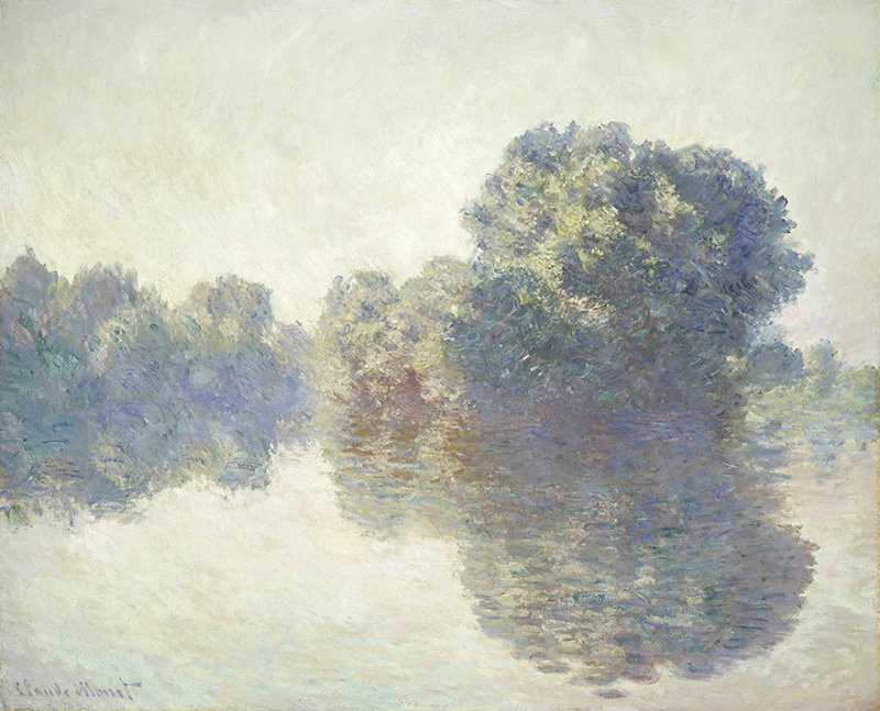 A002239《吉维尼的河》法国画家克劳德·莫奈高清作品 油画-第1张