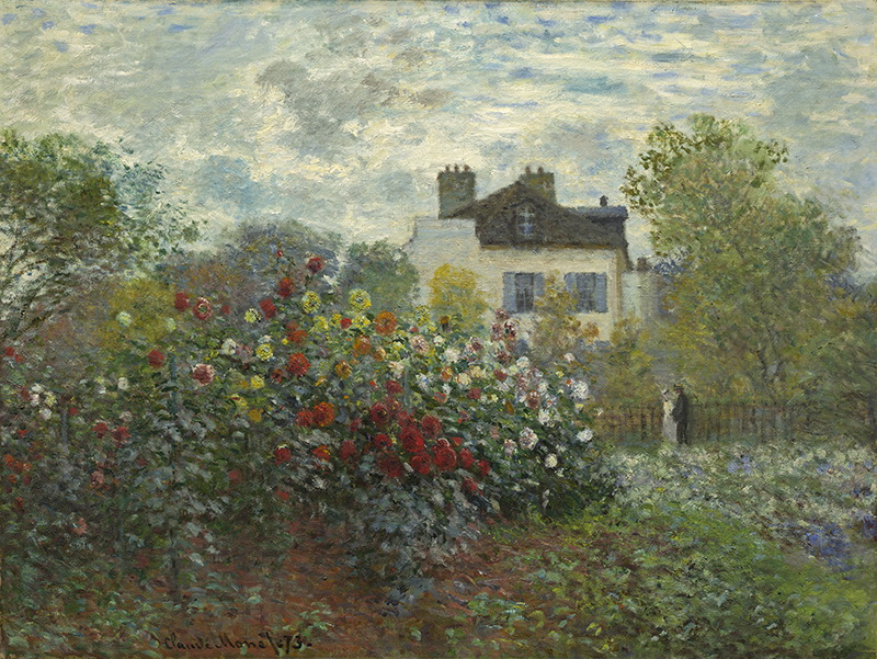 A002246《在阿让特伊的花园》法国画家克劳德·莫奈高清作品 油画-第1张