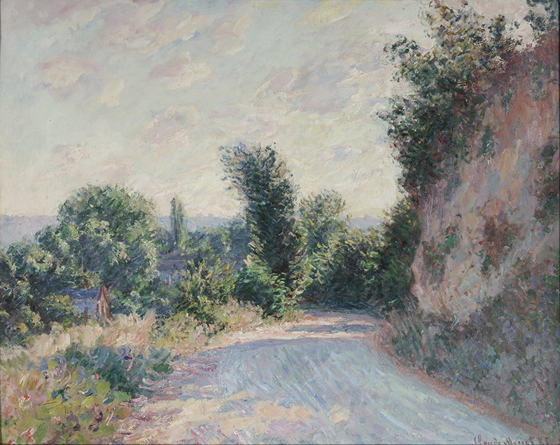 A002261《吉维尼附近的马路》法国画家克劳德·莫奈高清作品 油画-第1张