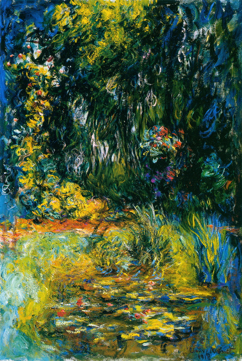 A002289《吉维尼的池塘》法国画家克劳德·莫奈高清作品 油画-第1张