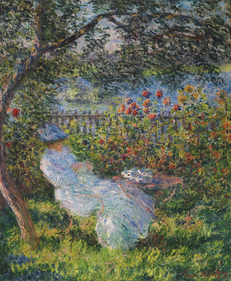 A002362《花园里的爱丽丝》法国画家克劳德·莫奈高清作品 油画-第1张