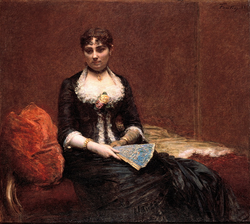 A010012《莱昂夫人画像》法国画家方丹·拉图尔高清作品 油画-第1张