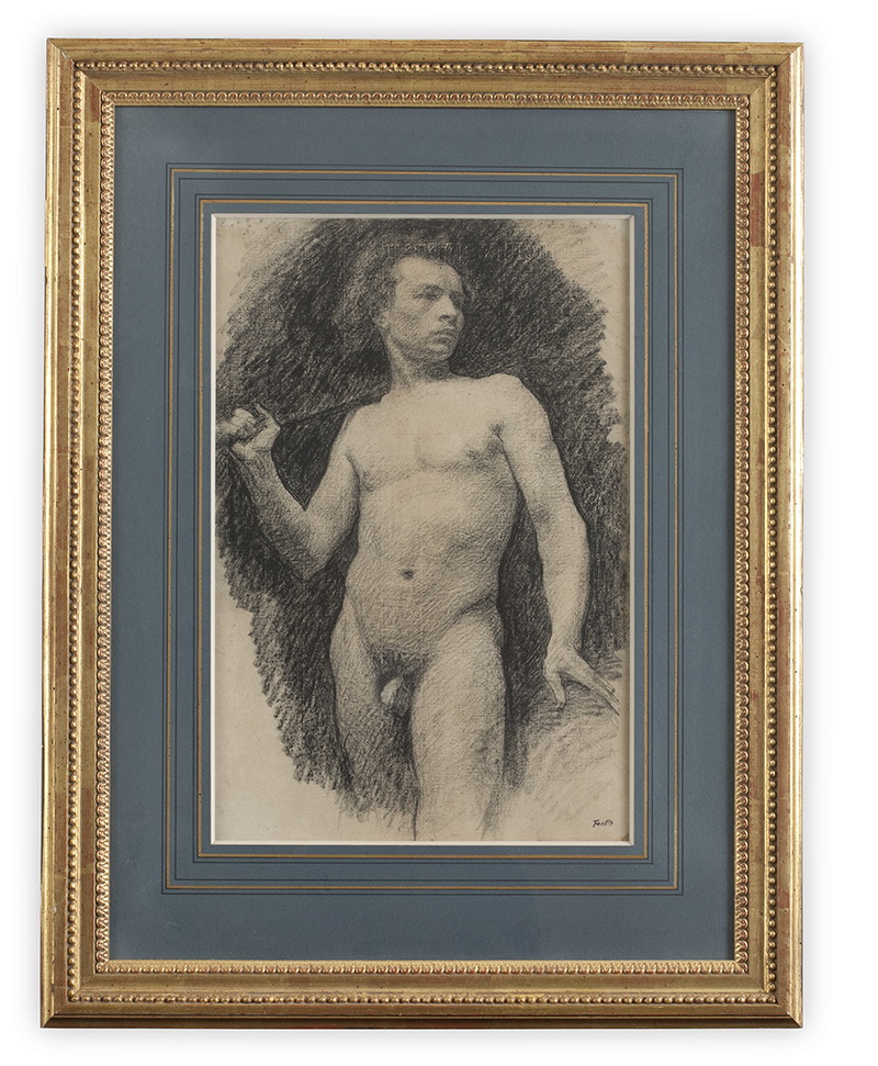 A010019《裸体男人》法国画家方丹·拉图尔高清作品 油画-第1张