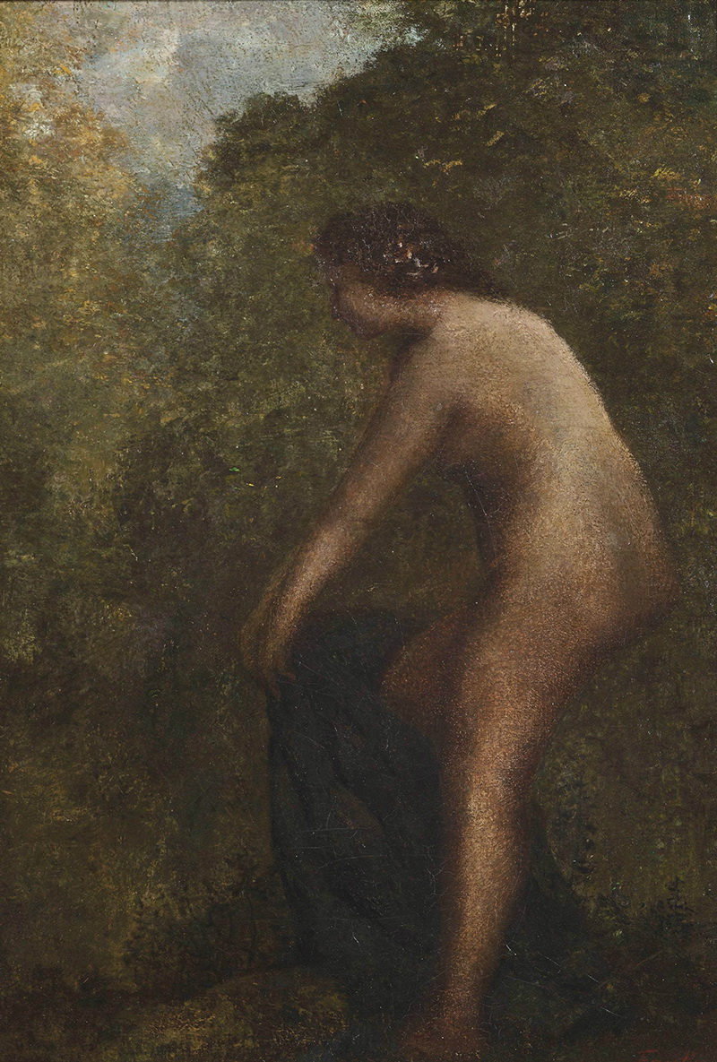 A010058《沐浴者》法国画家方丹·拉图尔高清作品 油画-第1张