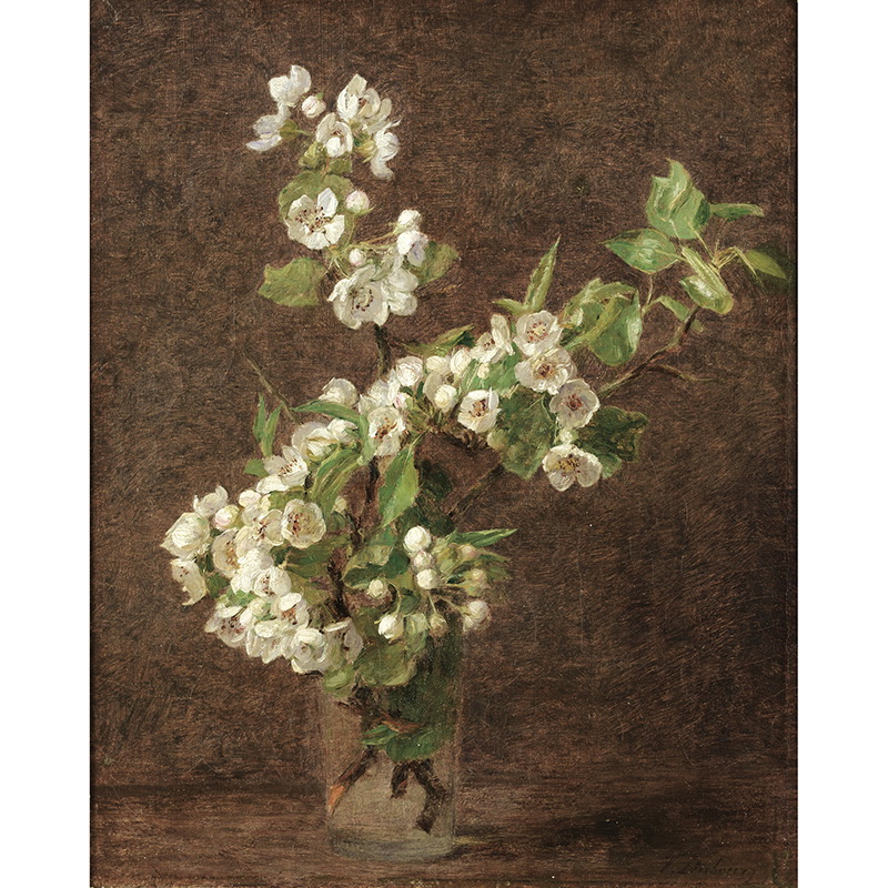 A010071《梨花》法国画家方丹·拉图尔高清作品 油画-第1张