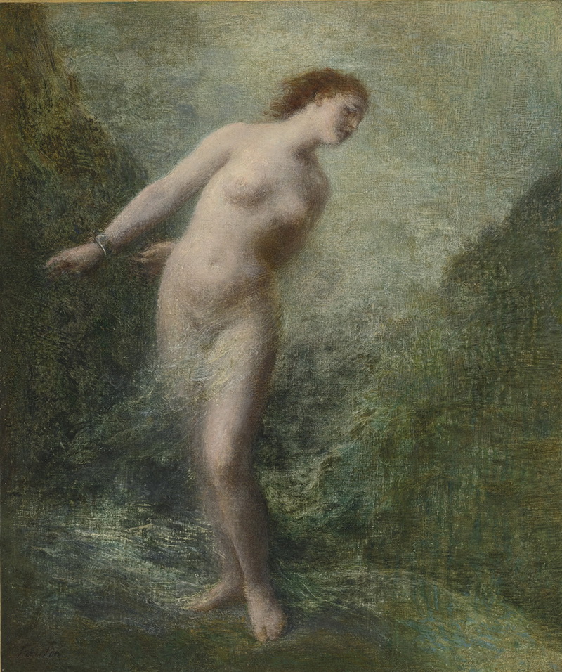 A010087《裸女》法国画家方丹·拉图尔高清作品 油画-第1张