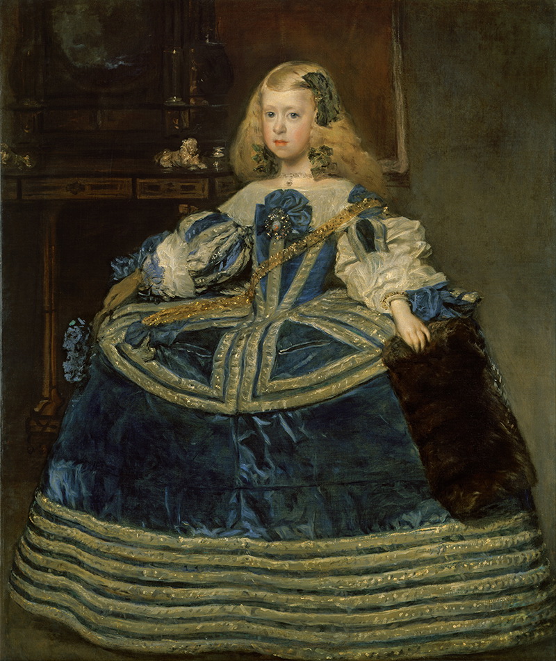 A021001《 幼年玛格丽塔的画像》西班牙画家委拉斯凯兹高清作品 油画-第1张