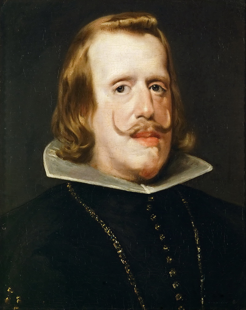 A021026《菲利普四世的肖像(局部)》西班牙画家委拉斯凯兹高清作品 油画-第1张