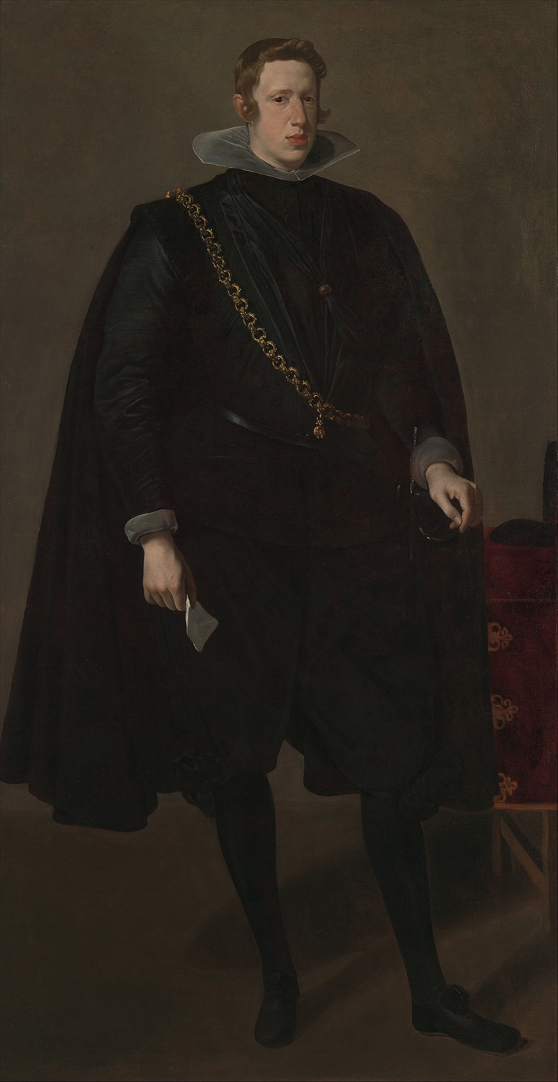 A021035《菲利普四世，站着》西班牙画家委拉斯凯兹高清作品 油画-第1张