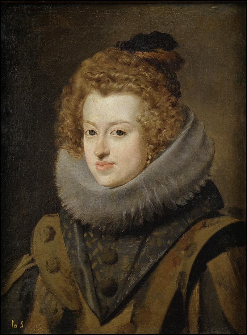 A021053《多纳·玛利亚女王的肖像》西班牙画家委拉斯凯兹高清作品 油画-第1张