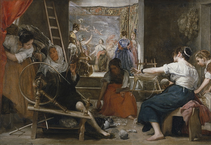 A021064《纱厂（阿拉喀涅的寓言）》 西班牙画家委拉斯凯兹高清作品 油画-第1张
