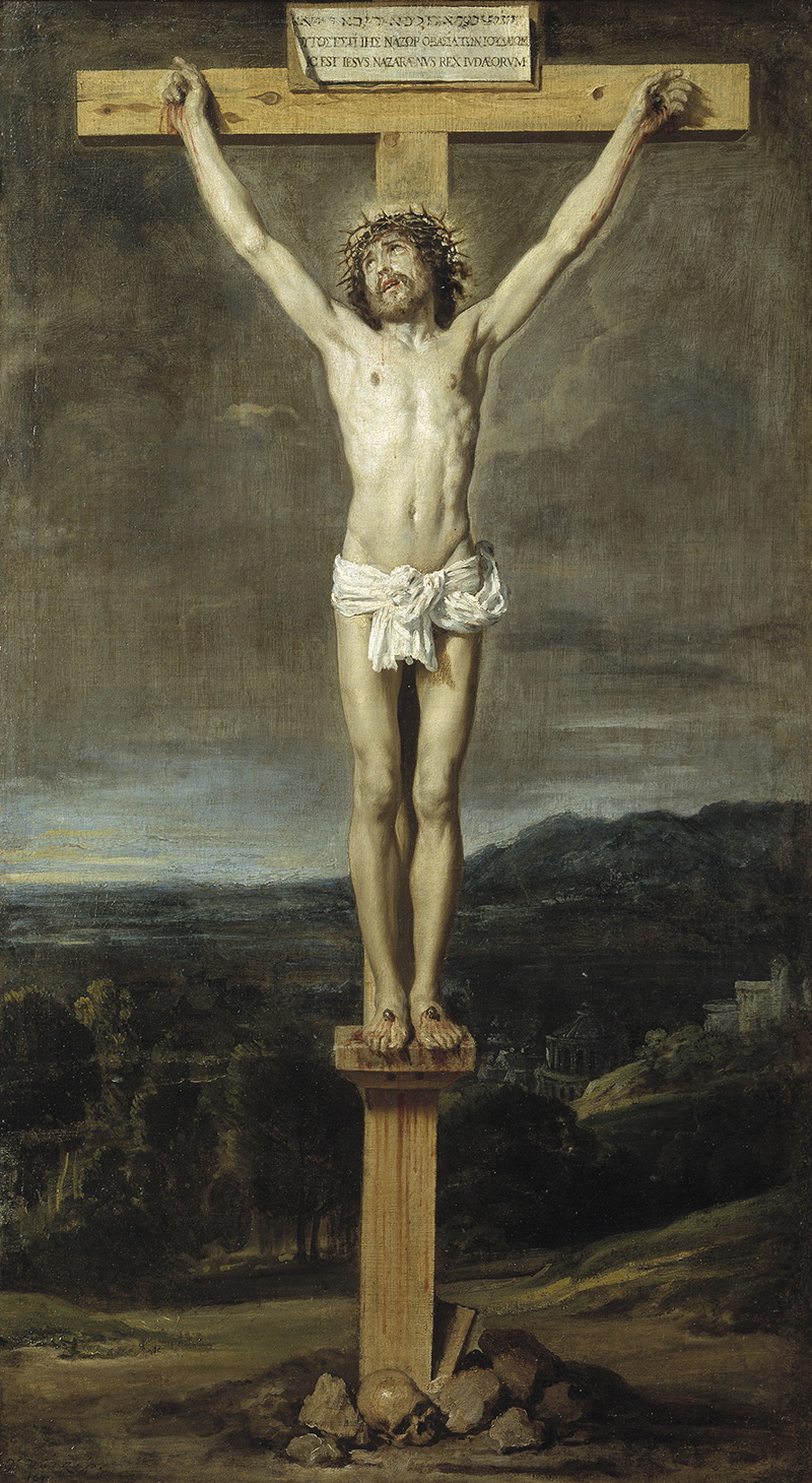 A021075《十字架上的基督》西班牙画家委拉斯凯兹高清作品 油画-第1张