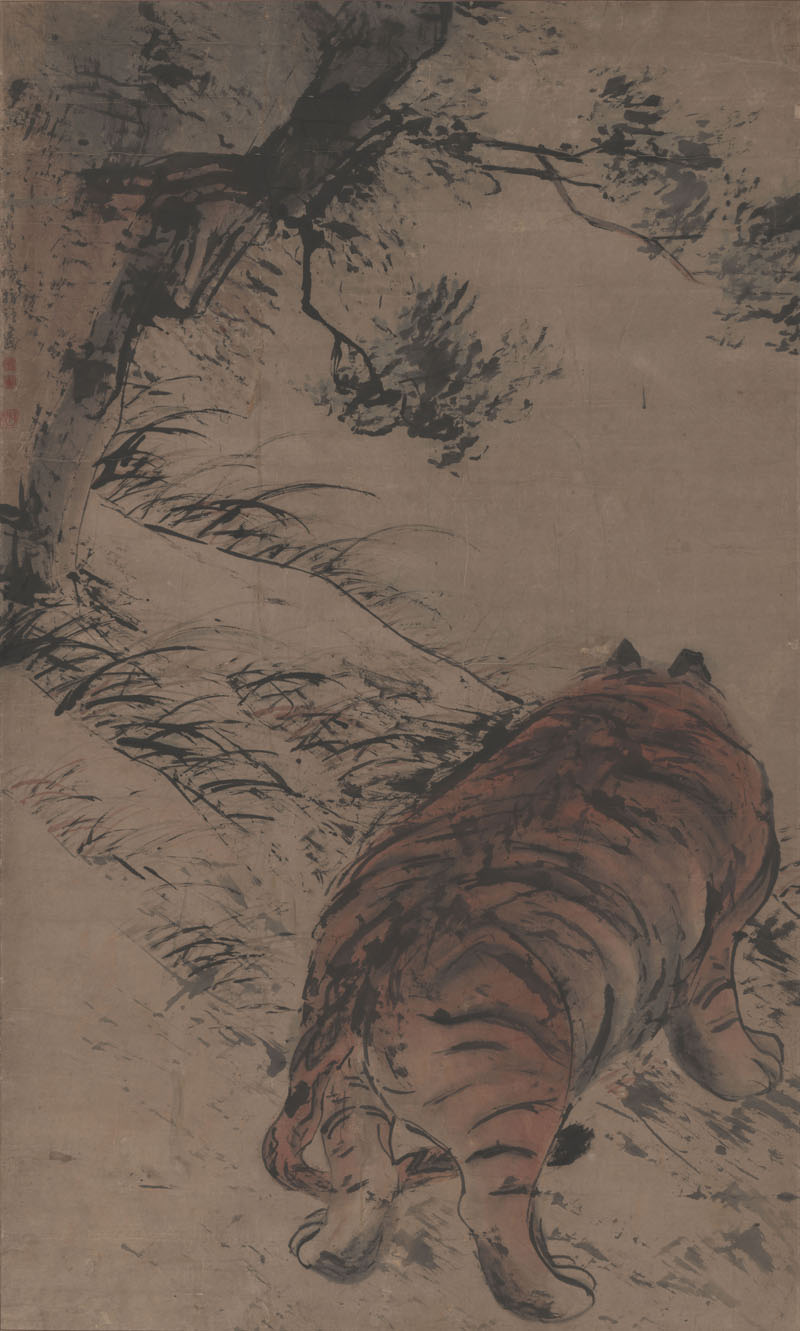B2028025《猛虎图》清代画家高其佩高清作品 清代-第1张