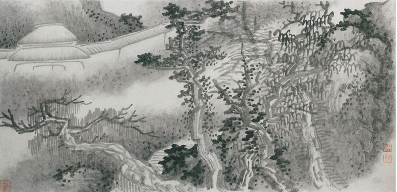 B2029055《山水八景之五》清代画家龚贤高清作品 清代-第1张