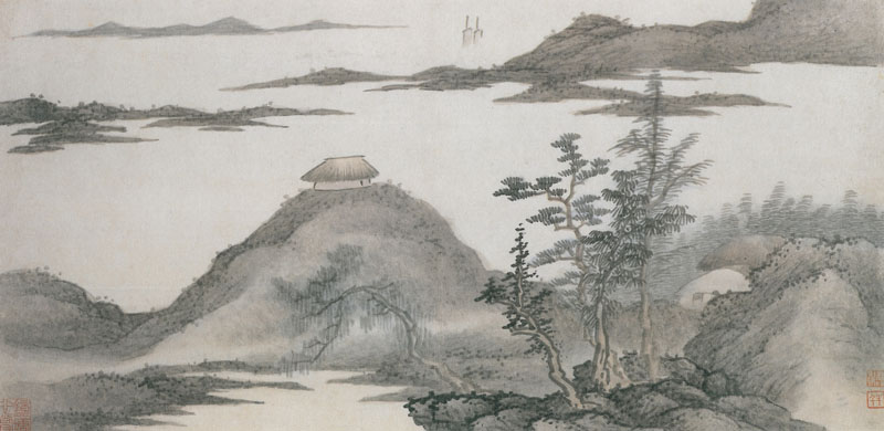 B2029058《山水八景之八》清代画家龚贤高清作品 清代-第1张