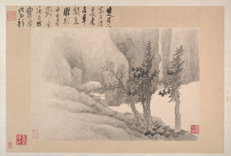 B2029067《水墨山水图册七》清代画家龚贤高清作品 清代-第1张