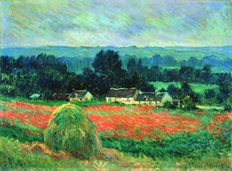 A002544《吉威尔尼的干草堆》法国画家克劳德·莫奈高清作品 油画-第1张