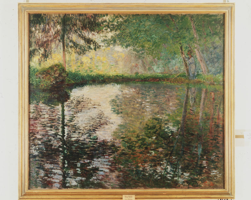 A002558《蒙日虹的池塘》法国画家克劳德·莫奈高清作品 油画-第1张