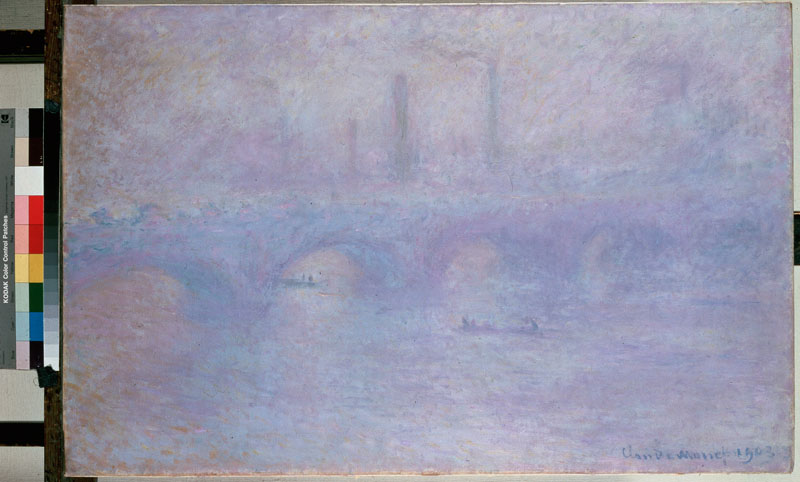 A002562《雾中的滑铁卢大桥》法国画家克劳德·莫奈高清作品 油画-第1张