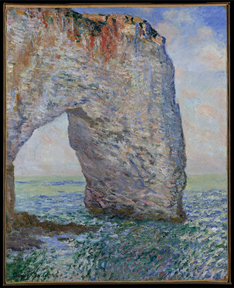 A002577《埃特尔塔附近的石门》法国画家克劳德·莫奈高清作品 油画-第1张