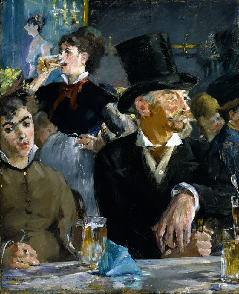 A019008《在咖啡馆里》法国画家爱德华·马奈高清作品 油画-第1张