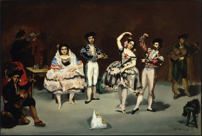 A019027《西班牙芭蕾》法国画家爱德华·马奈高清作品 油画-第1张