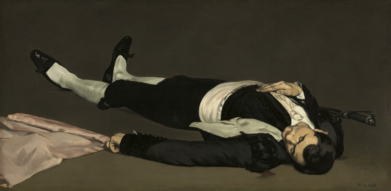 A019038《死了的斗牛士》法国画家爱德华·马奈高清作品 油画-第1张